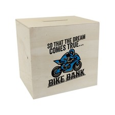 Bike Bank Spardose aus Holz