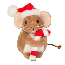 Teddy Hermann Weihnachtsmaus mit Zuckerstange, 11 cm