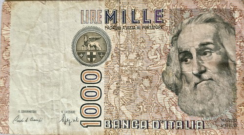 1000 lire schein - schein, 1982
