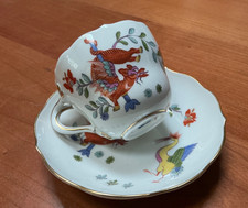 Meissen Porzellan Mocca Set, Kakiemon, Chinesischer Drache & Storch, Gold, 1.Whl