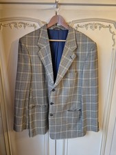 Sakko beige , kariert in blau/ braun 