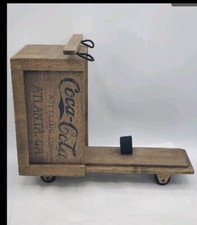 Vintage KLEINE HOLZ COCA-COLA Rollerbox Abfüllbox Co. Atlanta Ga. NEU IM BOX