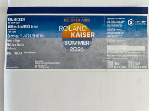 Roland kaiser ticket 2026 - 2026, in