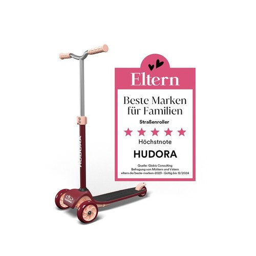 Hudora tri scooter - tri-scooter,, bordeaux|