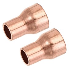 2er Pack Drehen Kupfer Gerade Schweiß Ende 3/8 x 1/4" für HVAC Kühlung Adapter