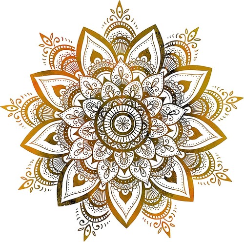 Wandtattoo mandala gold - wandtattoo,