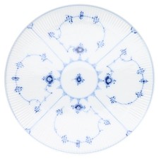 Tortenplatte auf Fuß Modell 598 - RARITÄT Royal Copenhagen Musselmalet gerippt I