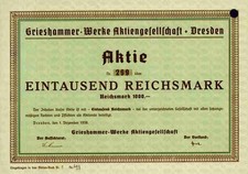 Grieshammer Werke AG 1938