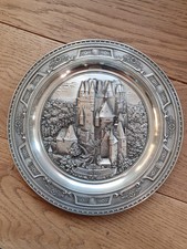 BURG ELTZ bei Cochem WAND-TELLER WMF ZINN Jahresteller limitierte Auflage 1991