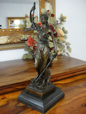 Bronze Marmor Justitia Statue Göttin Antik Justizia Justicia Edel Figur Skulptur