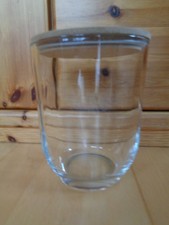 Glasvase, Vase oval , mit