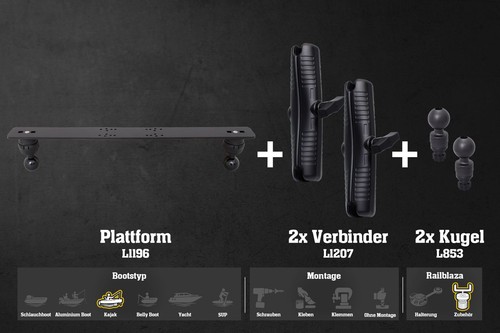 Set railblaza kajak plattform - set:railblaza,