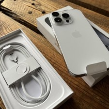 I Phone 16 Pro White Titanium 128GB Ohne Simlock Garantie Top Zustand