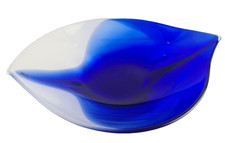 Vintage Design Glasschale Mats Jonasson Målerås Schweden Blue Magic