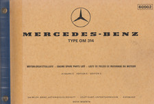 Mercedes Benz OM 314 (1972) Motor Ersatzteilliste