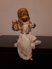 Goebel Engel Kantensitzer Weihnachtsengel Keramik 14cm