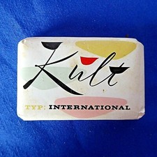Kult International, kleine Seife Werbung v. Friseur o. Hotel, OVP, Vintage