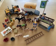 Playmobil 3249 Pferdetransporter Geländewagen Jeep Pferde Pony Figuren Zubehör