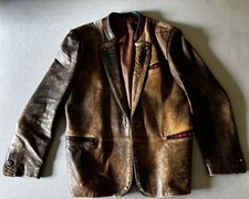 Lederjacke Vintage Trachten-Lederjacke ECHT LEDER