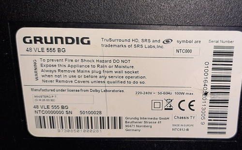 Fernseher grundig vle - fernseher,