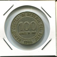 100 SOLES 1980 PERU Münze