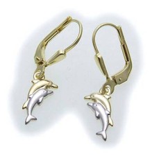Kinder ohrringe hänger delfin - ohrringe,