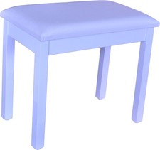 B-Ware Steinbach Klavierbank mit Notenfach in weiss matt mit weissem Stoff