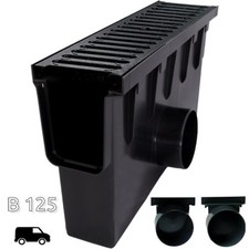 Einlaufkasten Gussrost 14,8 cm B125 Sinkkasten Bodenablauf 