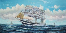 Ölgemälde 60x120 Segelschiff