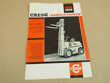 Prospekt Crede DFG2000 Gabelstapler mit Mercedes Motor OM636 wohl von 1960