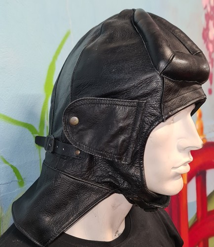 Alte 40er leder panzer haube - alte,
