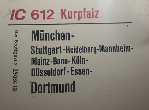 Zuglaufschild 612 kurpfalz - zuglaufschild,
