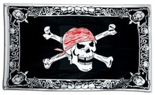 Fahne Pirat mit Rahmen Flagge