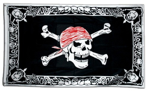 Fahne pirat mit rahmen - fahne, flagge