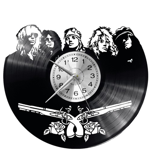 Guns roses vinyl - n', wanduhr