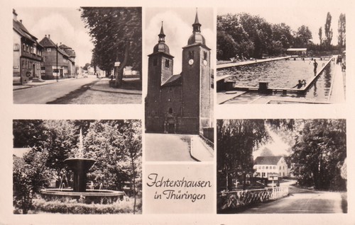 Ansichtskarte ichtershausen - ansichtskarte,