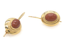 Ohrringe 585 GOLD 14 Karat Gelbgold Ohrhänger earrings Goldfluss oro G3750/25