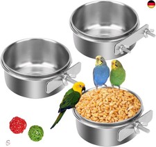 Edelstahl Vogelnapf, 3 Stück