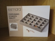 2 x Schmucktablett, Stapelbar , Schmuckaufbewahrung     12,5 x 21 x 2,5