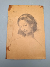 PABLO PICASSO Portrait Marie Gabrielle de Vien 1906 Druck a. Papier Riss fleckig