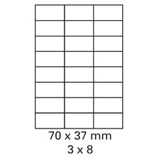 100 Bogen Etiketten weiß 70 x