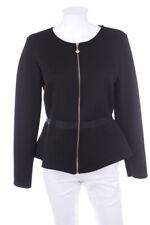 zebra Jacke Schößchen Peplum L schwarz