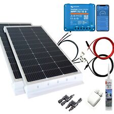 Wohnmobil Solaranlage Set 200Watt 12V MPPT Victron 75/15 Bluetooth weiß schwarz