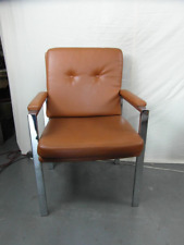 Paar Set Stuhl Design 70 - er Kondor Kunstleder Stahl Chrom Armlehnstuhl  vor40