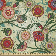 Blumen Microfaser Stoff als