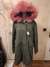 Damen mantel grün rosa - damen,