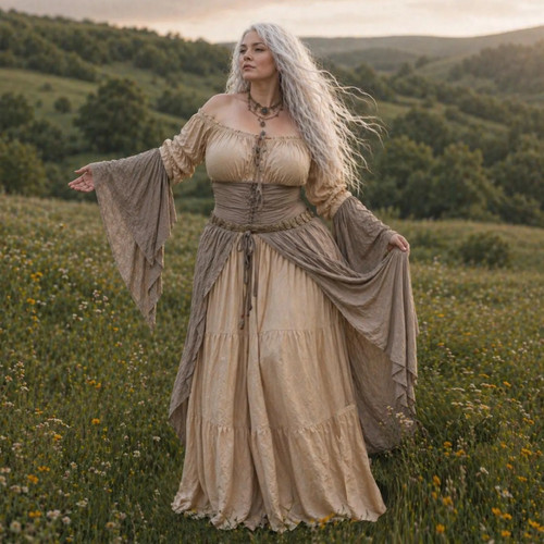 Medieval cottagecore boho - medieval, maxi