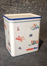 Milupa Werbe-Dose mit Deckel Kunststoff , Vintage, ca. 15 x 12,5 x 10 cm ,Bärch.