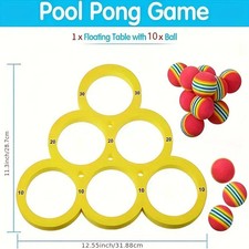 Pool Wurfspiel Set Bälle Ringe Schwimmspiel Wasser Spaß Freizeit