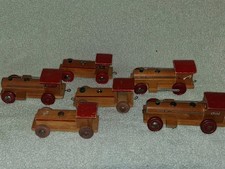 6x frühe BRIO Holzlokomotiven